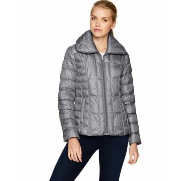 Kenneth Cole Reaction Puffer Duckdown size XL Gray Silver - Picture 1 of 15